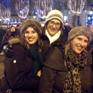 Teresa with her two daughters, Karly (left) and Kristyn (right) in Paris for New Year's Eve, 2014.