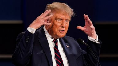 Donald Trump gesturing emphatically
